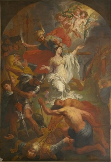 The Beheading of Saint Dymphna by Godfried Maes - Isle of Saints Exhibit