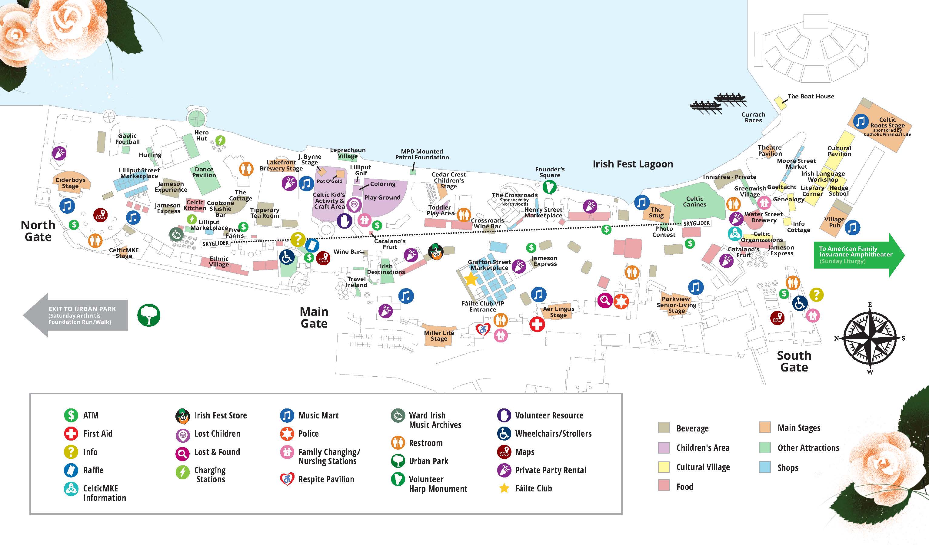 2024 Milwaukee Irish Fest Grounds Map