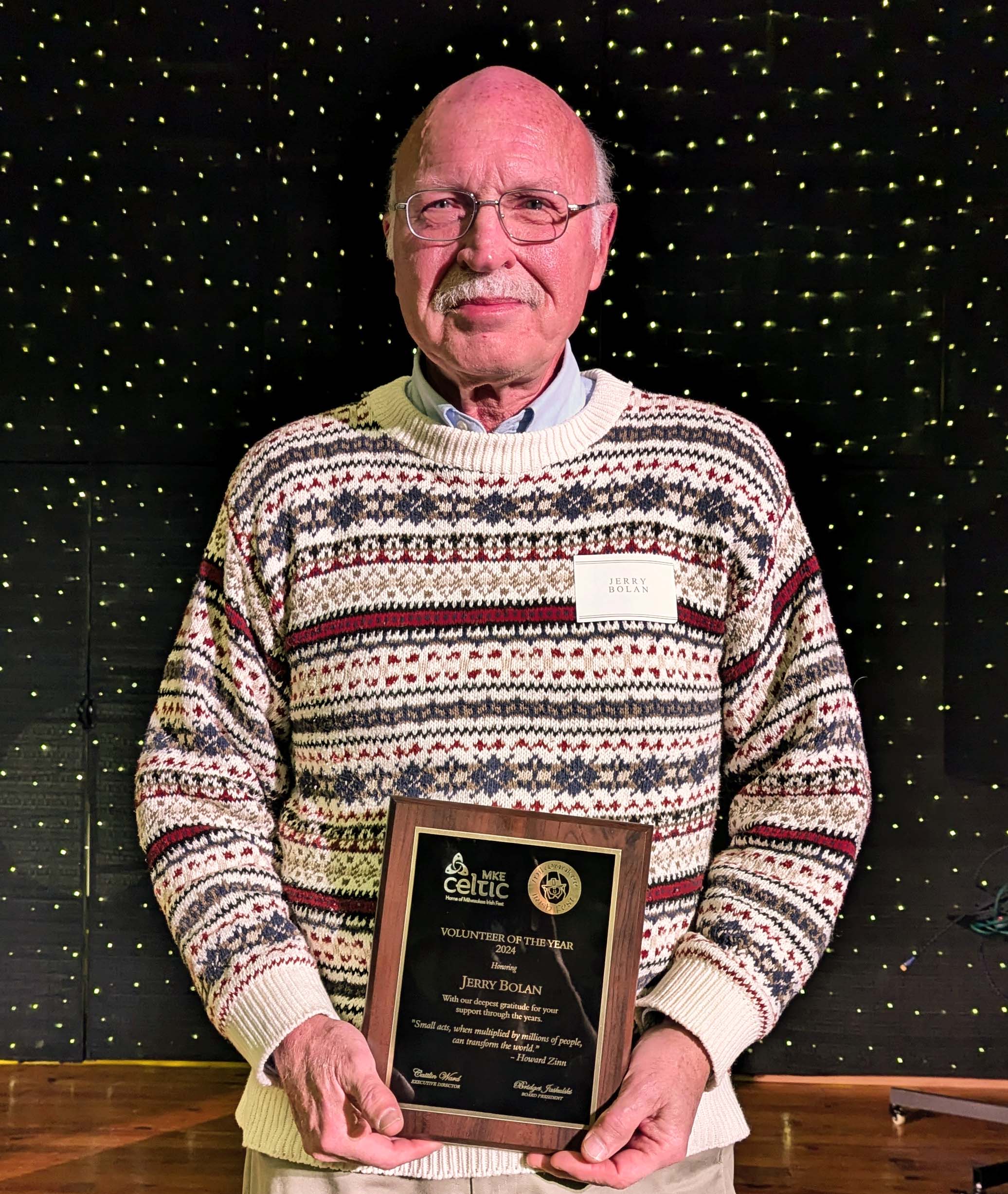 Jerry Bolan Volunteer of the Year photo